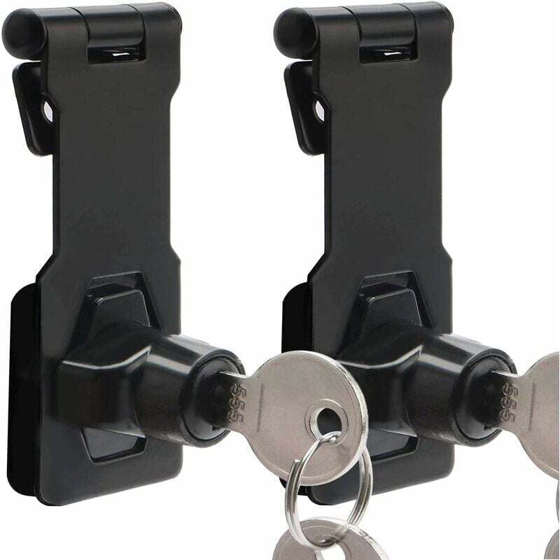 foto del prodotto confezione da 2 ganci da 3 con chiave con serratura e chiave di bloccaggio in metallo. dpzo