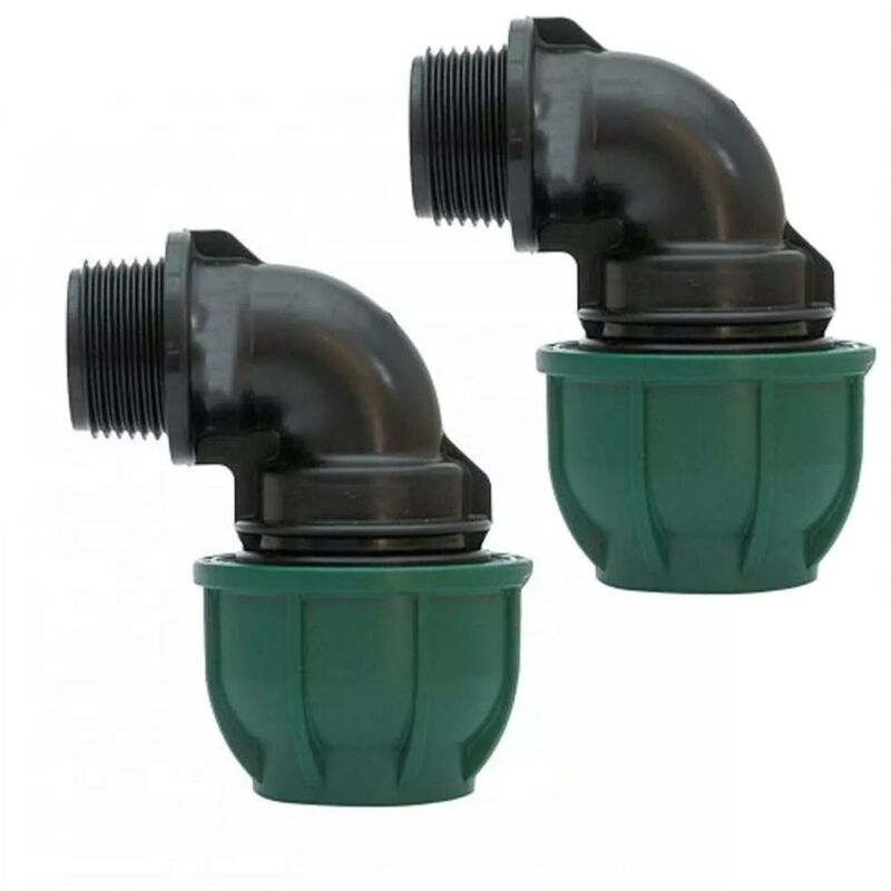 foto del prodotto confezione da 2 gomiti filettatura maschio pp 32mm 1 offerta esclusiva