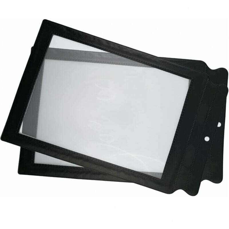 foto del prodotto confezione da 2 grandi lenti di ingrandimento da lettura - molto leggere e infrangibili - per anziani - lenti a4 - ingrandimento 3x - per libri,