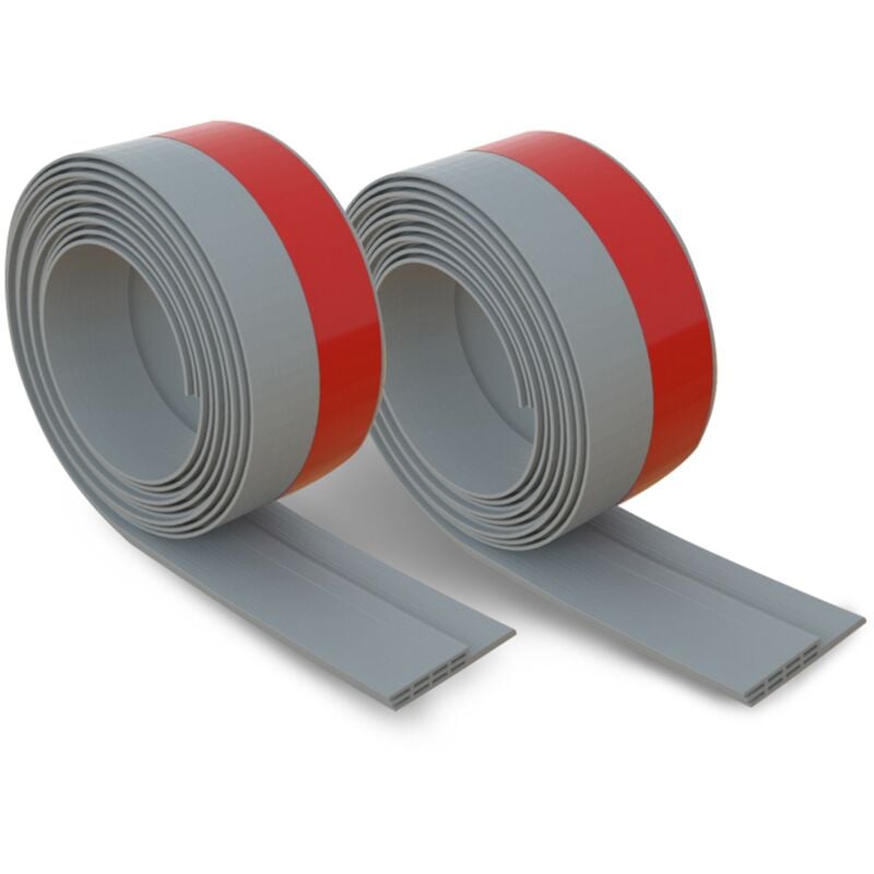 foto del prodotto confezione da 2 guarnizioni inferiori per porte, 100 x 5 cm, strisce adesive per porte inferiori, isolamento termico e acustico in silicone
