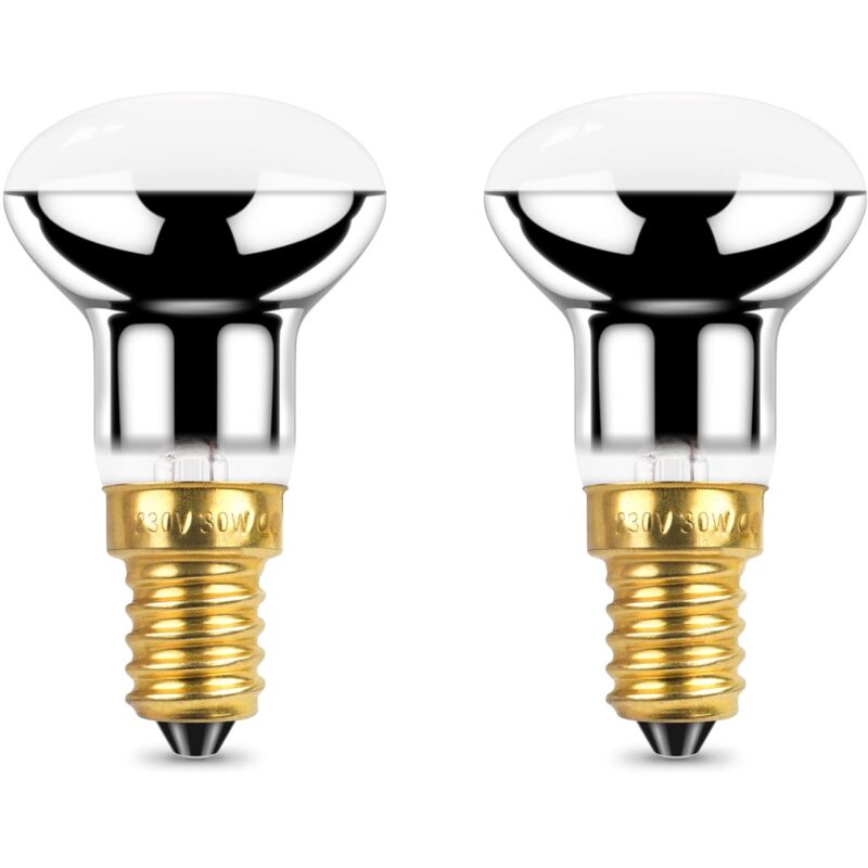 foto del prodotto confezione da 2 lampadine a riflettore edison ses e14 da 30 w, bianco caldo 2700 k, 250 lumen
