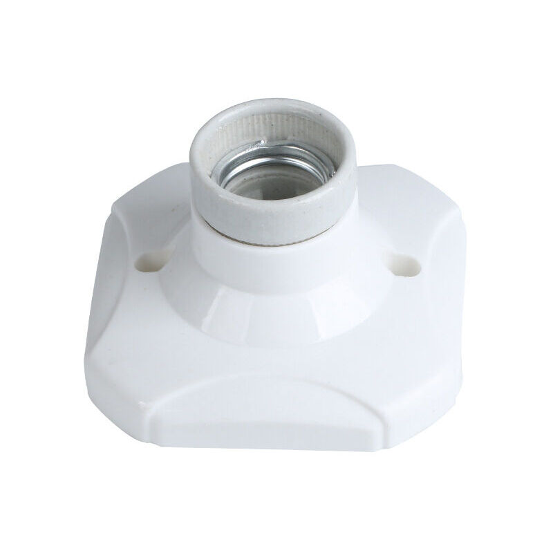 foto del prodotto confezione da 2 lampadine led con attacco e27, attacco in ceramica e27 e base in plastica, attacco a parete e27, attacco e27 bianco con anello per