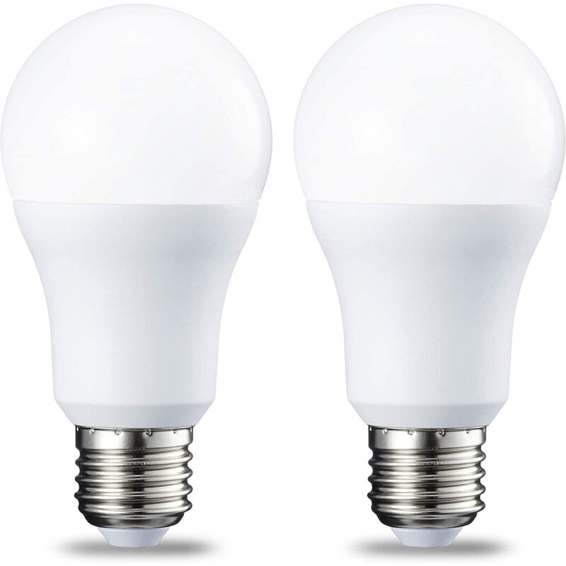 foto del prodotto confezione da 2 lampadine led e27 12w, 5000k bianco positivo con attacco a vite, non dimmerabili