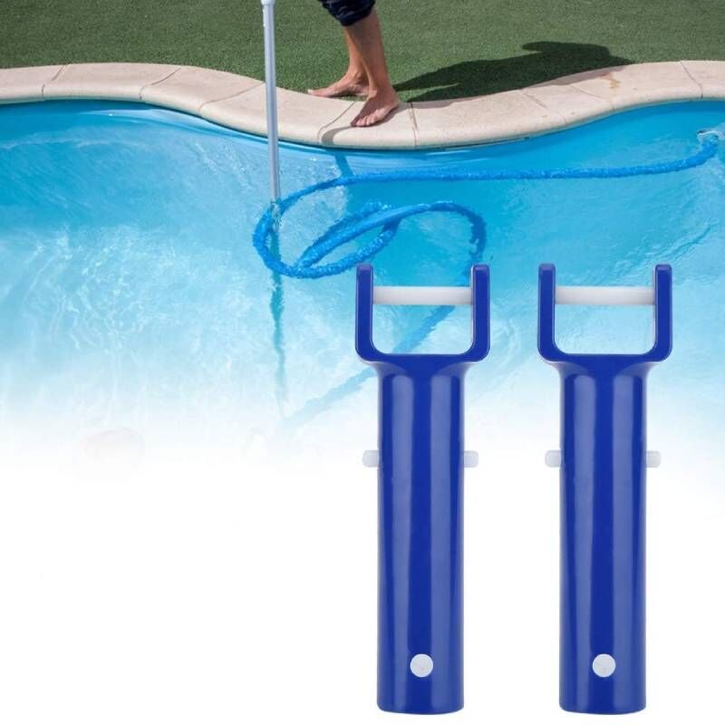 foto del prodotto confezione da 2 maniglie a v di ricambio per piscine, accessori per la pulizia delle piscine, blu