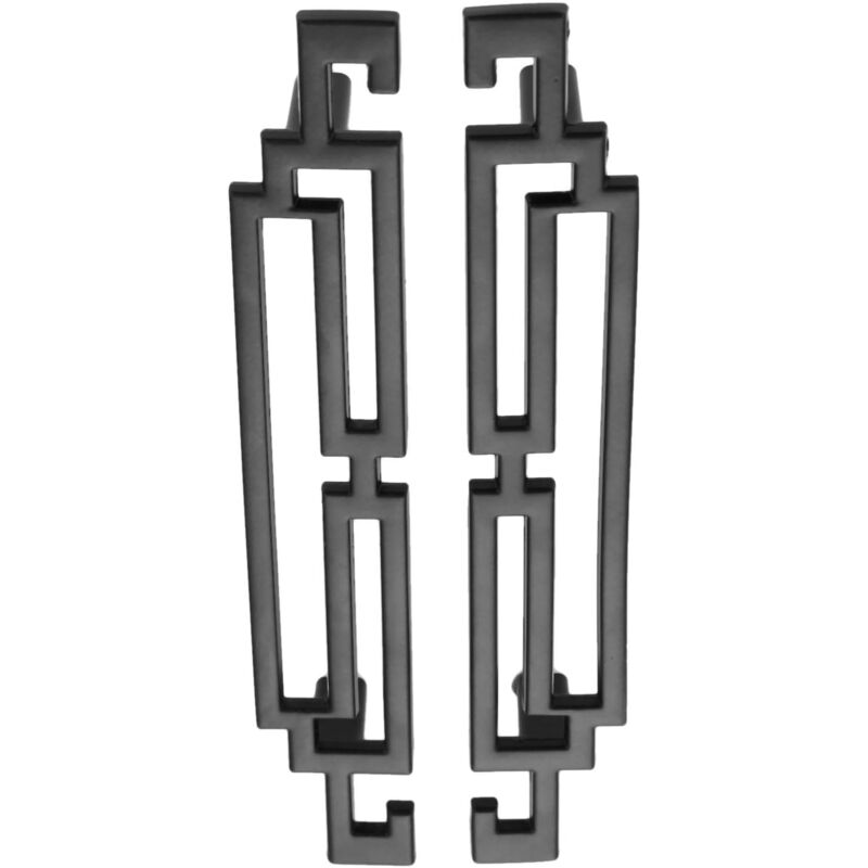 foto del prodotto confezione da 2 maniglie per ante di mobili da cucina in stile retr europeo, maniglie per cassetti, maniglie per mobili 128 mm, nero bebusingoto