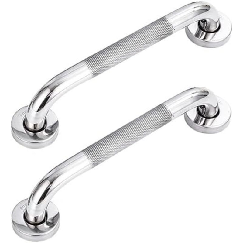 foto del prodotto confezione da 2 maniglioni per bagno in acciaio inox 304 con maniglia antiscivolo, per vasca da bagno, wc, bagno, ringhiera delle scale lablanc