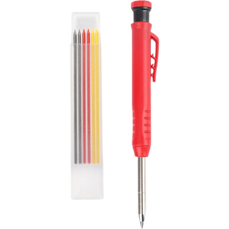 foto del prodotto confezione da 2 matite meccaniche automatiche solide per carpentieri con ricariche per matite per disegno - ymyny