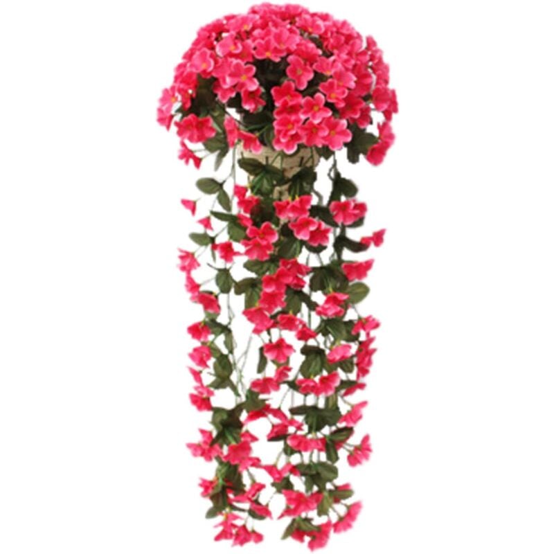 foto del prodotto confezione da 2 piante artificiali sospese, piante artificiali lunghe sospese, decorazione per matrimoni, finta edera rampicante, decorazione per