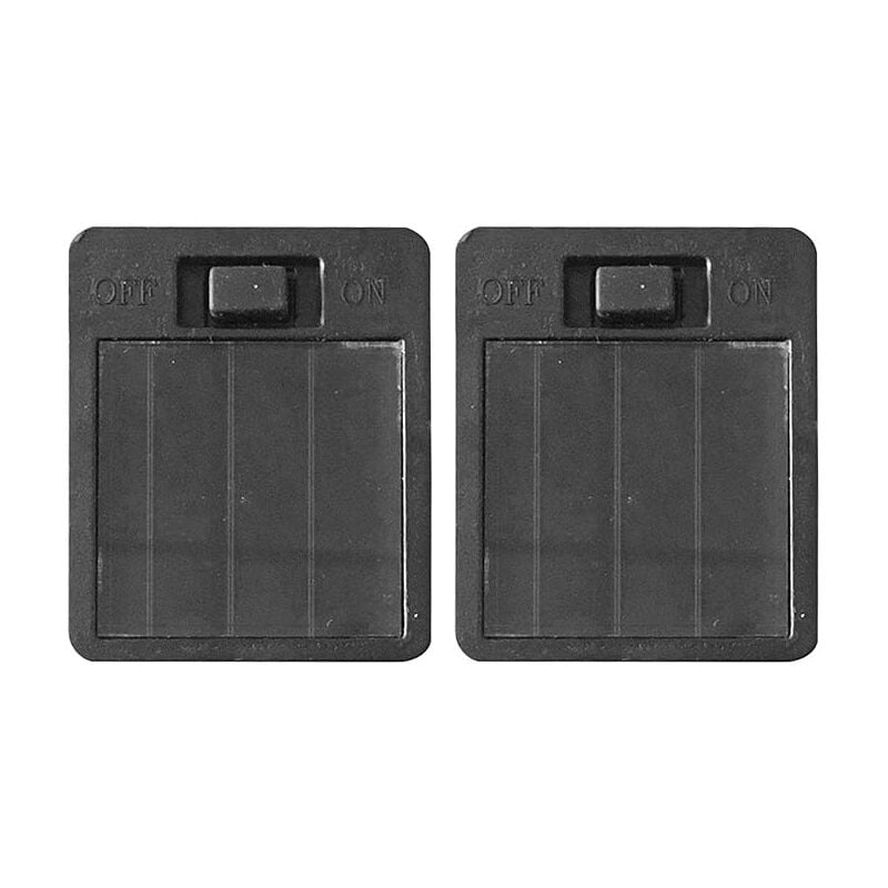 foto del prodotto confezione da 2 scatole di batterie solari sostitutive per luci solari sospese nere