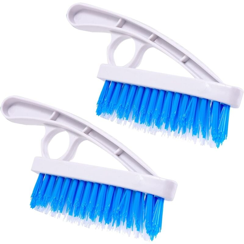 foto del prodotto confezione da 2 spazzole per fughe spazzola per la pulizia delle fughe con setole rigide in nylon per vasca da bagno, doccia per fughe e