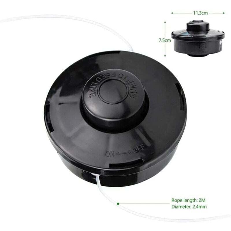 foto del prodotto confezione da 2 testine universali per decespugliatore a6481 bobina di ricambio in nylon per decespugliatore testina taglierina m10 x 1,25 per