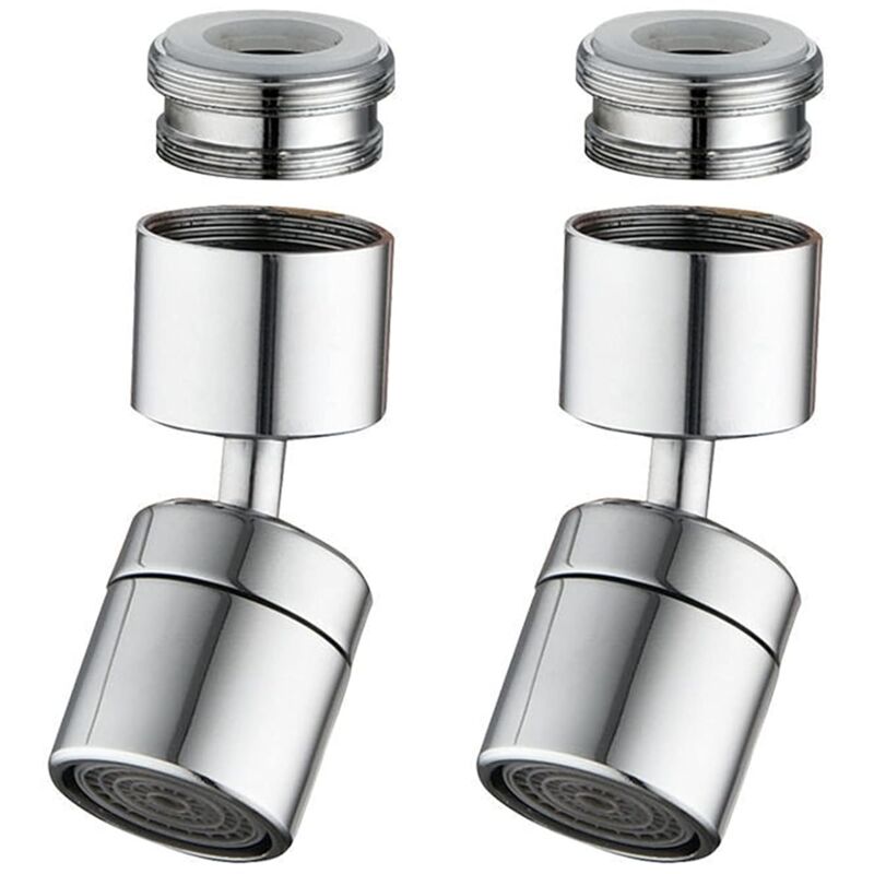 foto del prodotto confezione da 2 ugelli per rubinetto da cucina, filtro universale anti schizzi, risparmio idrico