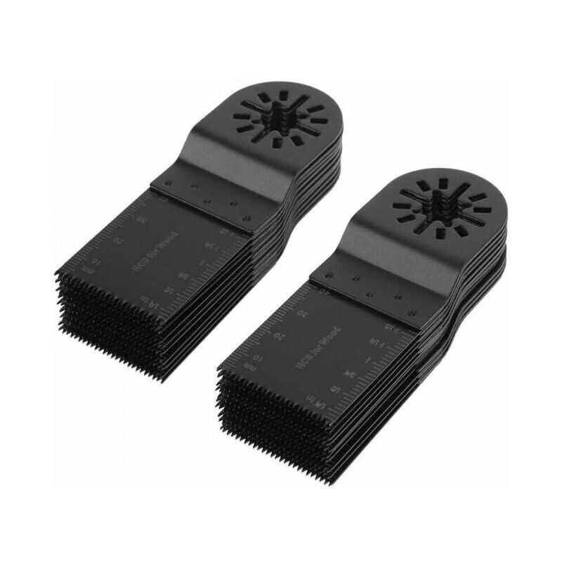 foto del prodotto confezione da 20 lame per sega oscillante da 34 mm, lama multiutensile, lama per sega oscillante per taglio e riparazioni