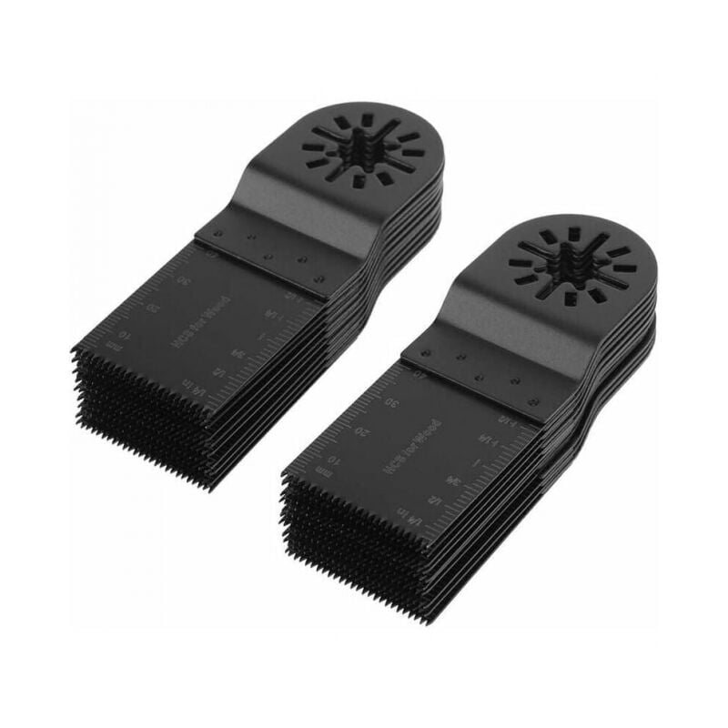 foto del prodotto confezione da 20 lame per seghe oscillanti da 34 mm, lama multiutensile, lama oscillante per riparazioni di taglio