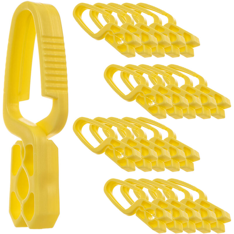 foto del prodotto confezione da 20 mollette, robuste mollette in plastica, clip per calzini colorate, mollette resistenti al vento, per uso interno ed esterno
