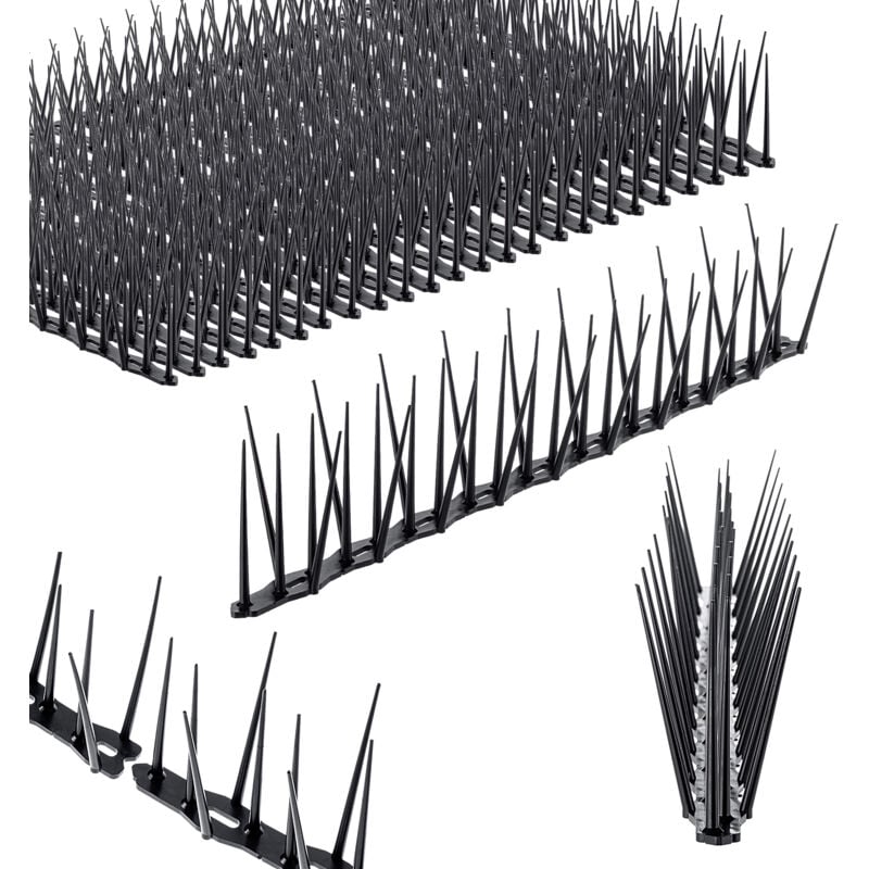 foto del prodotto confezione da 24 piccioni in plastica repellente per uccelli per balcone, finestra, tetto, giardino, repellente per uccelli, protezione dai piccioni,