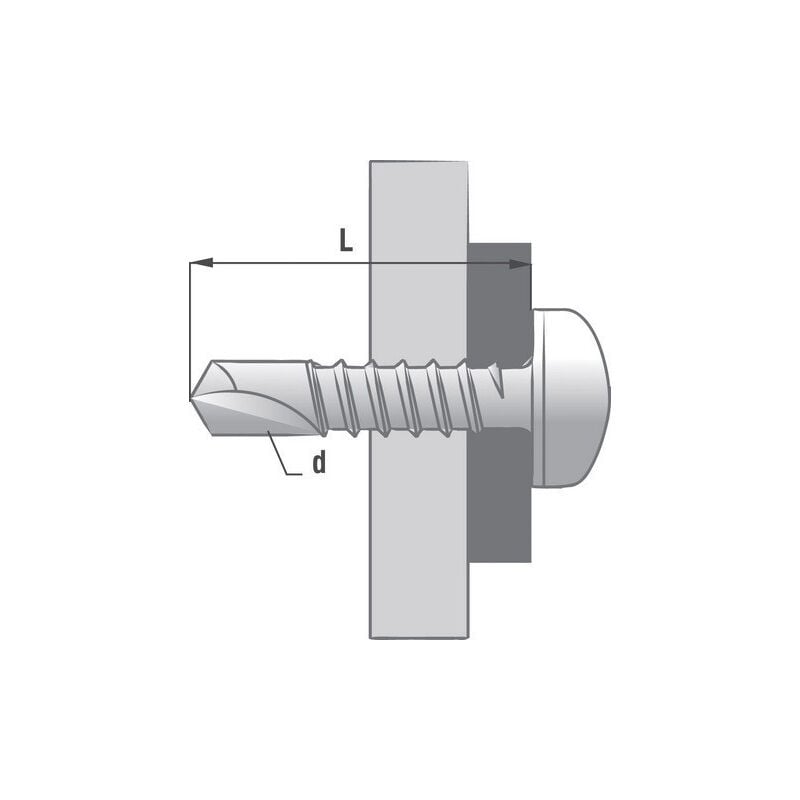 immagine 0 del prodotto confezione da 250 viti autoperforanti tcq scell it in acciaio 5,5 x 19 mm sq3 tcq55019