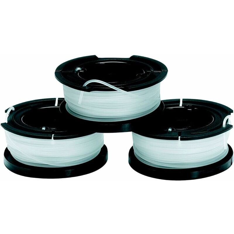 foto del prodotto confezione da 3 bobine di ricambio per decespugliatori bobina auto srotolante reflex plus 3 x 10 m di filo di nylon trasparente e resistente