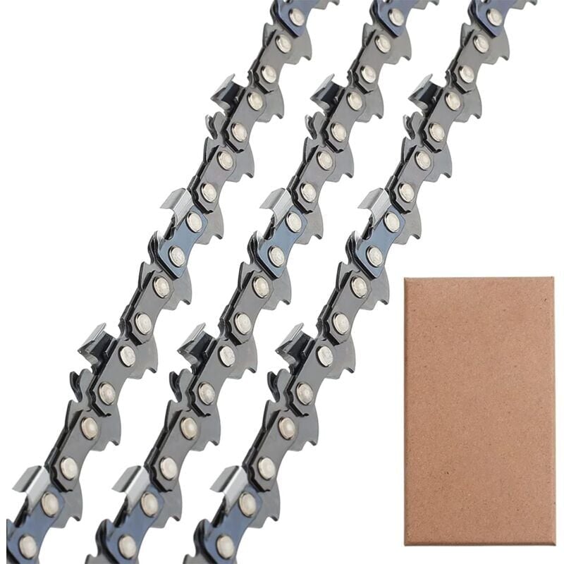 foto del prodotto confezione da 3 catene per motosega a basso contraccolpo, 3 8 lp, 50 maglie, 1,1 mm, 35 cm, compatibili con stihl 009 023 ms170 210