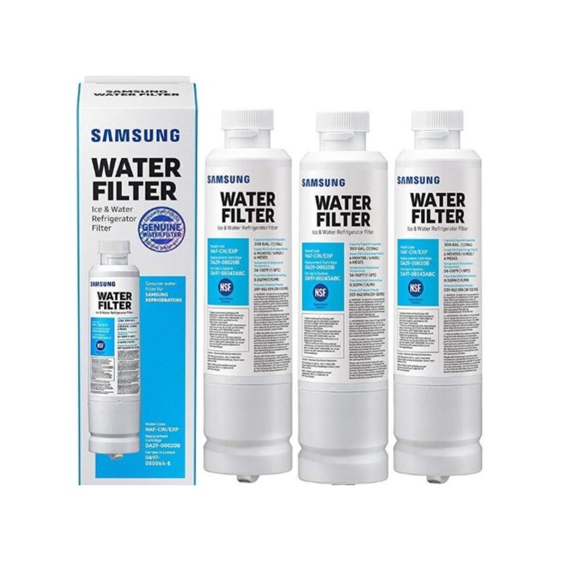 foto del prodotto confezione da 3 filtri di ricambio per l acqua del frigorifero samsung da29 00020b bebusingoto