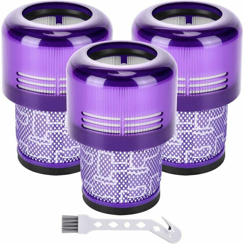 foto del prodotto confezione da 3 filtri per aspirapolvere dyson v11 absolute extra pro animal torque drive v15 detect sostituisce 97001302