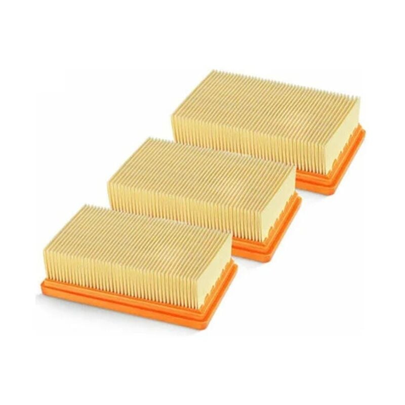 foto del prodotto confezione da 3 filtri plissettati piatti di ricambio per aspirapolvere karcher mv4 mv5 mv6 wd4 wd5 wd6, wd4p wd5p wd6p