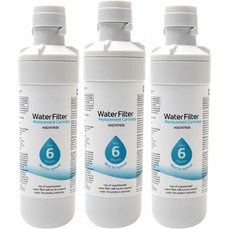 foto del prodotto confezione da 3 filtri universali per acqua per frigorifero esterni lt1000p, bianchi sollbry