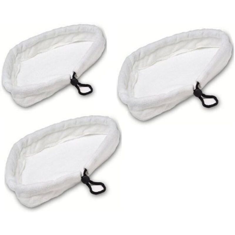 foto del prodotto confezione da 3 panni in microfibra, cuscinetti universali per la pulizia, compatibili con altri mop a vapore, parti di ricambio lavabili per