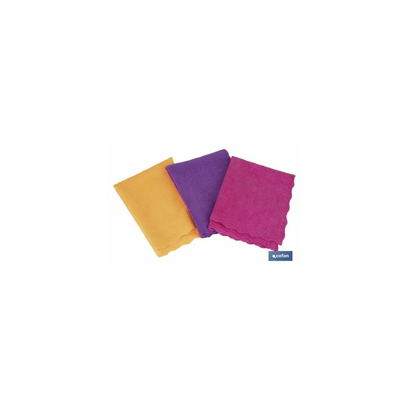 foto del prodotto confezione da 3 panni in microfibra modello perky40x30cm
