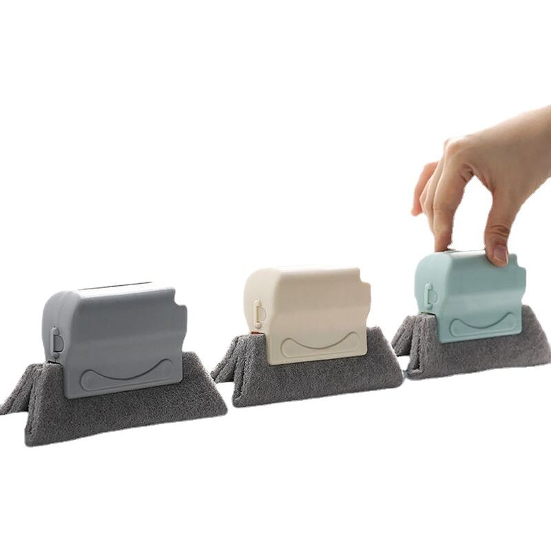 foto del prodotto confezione da 3 spazzole per la pulizia delle scanalature delle finestre, spazzole per la pulizia di finestre e porte, strumenti portatili per la