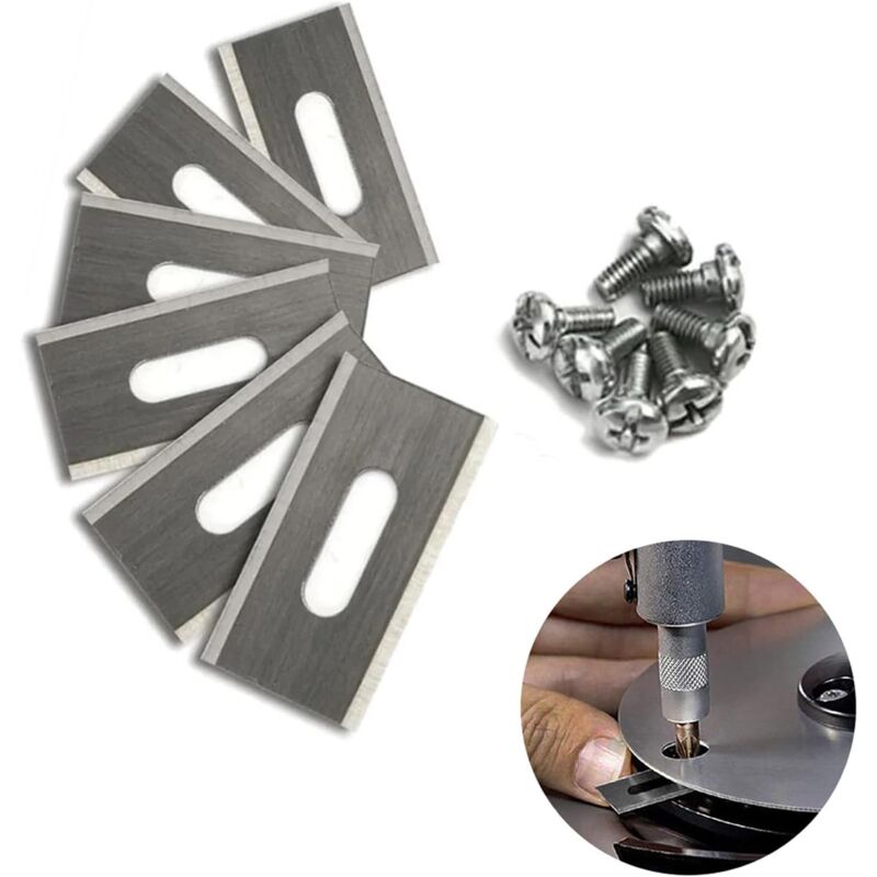 foto del prodotto confezione da 30 lame da prato per husqvarna con lama in acciaio inox a doppia affilatura 36.518.50.65mm