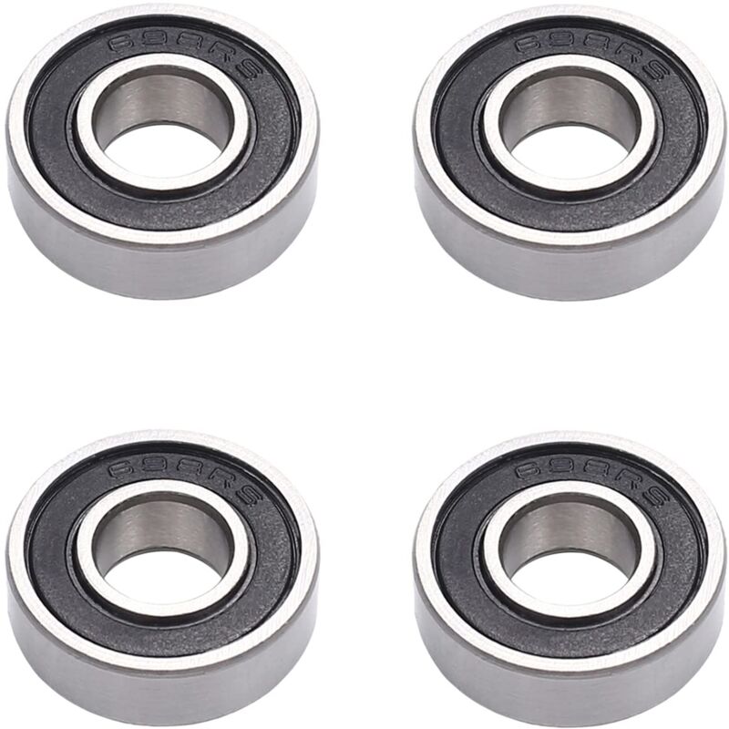 foto del prodotto confezione da 4 cuscinetti a sfere a doppia schermatura, 8x19x6 mm, cuscinetti a sfere in acciaio al carbonio con doppia schermatura, cuscinetto a