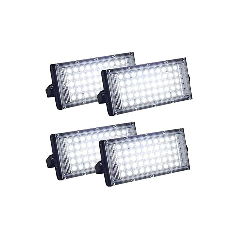 foto del prodotto confezione da 4 faretti led super luminosi per esterni ip66 impermeabili luce diurna faretto led