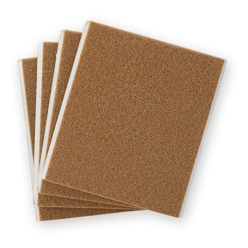 foto del prodotto confezione da 4 feltri adesivi sintetici marroni 100x85mm plasfix inofix