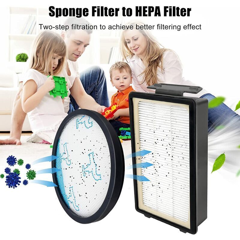 foto del prodotto confezione da 4 filtri hepa per aspirapolvere compact power xxl ro4825ea ro4871ea ro4855ea ro4881ea sostituisce il modello zr780000