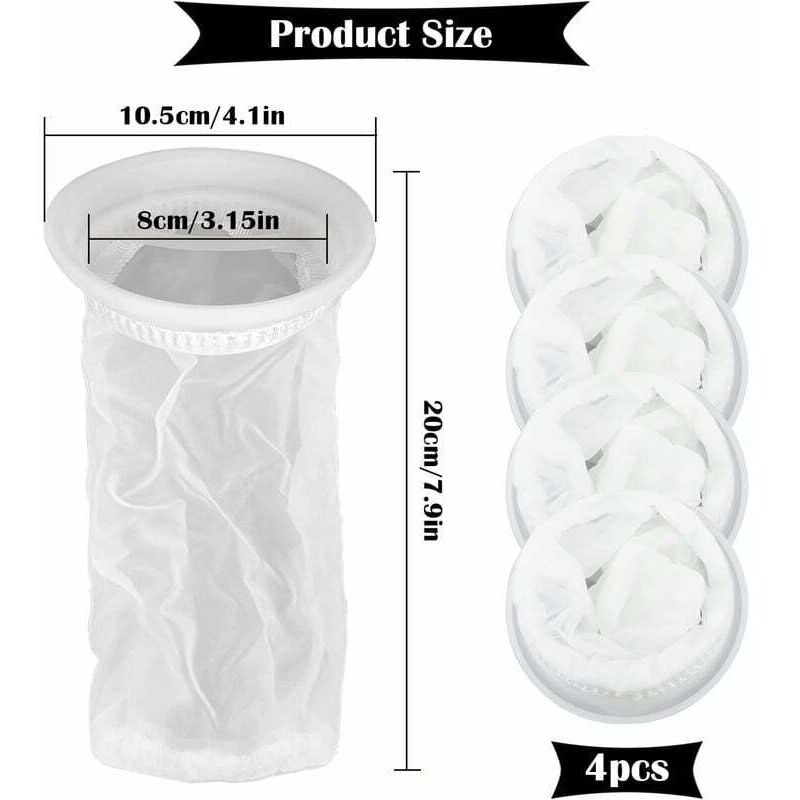 foto del prodotto confezione da 4 filtri in nylon ibc per cisterna per acqua piovana ibc da 1000 litri, filtro in nylon per coperchio serbatoio ibc per cisterna per