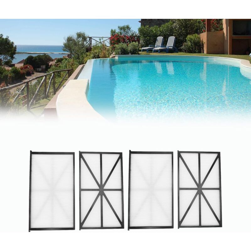 foto del prodotto confezione da 4 filtri per pulitore robot per piscina, cartucce filtro di ricambio per pulitore robot per piscina, lavabili rcx70101, per tigershark