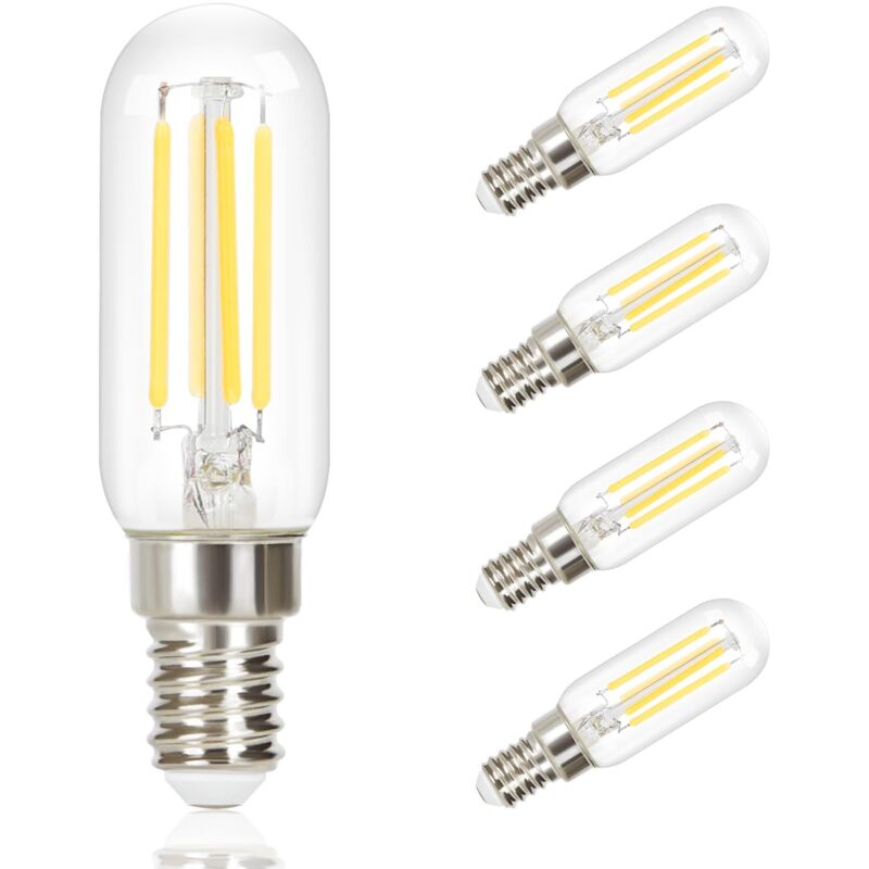 foto del prodotto confezione da 4 lampadine led e14 vintage lamp t25 lampadina edison a filamento bianco caldo 2700k 4w lampadina retr bianco caldo lampada a