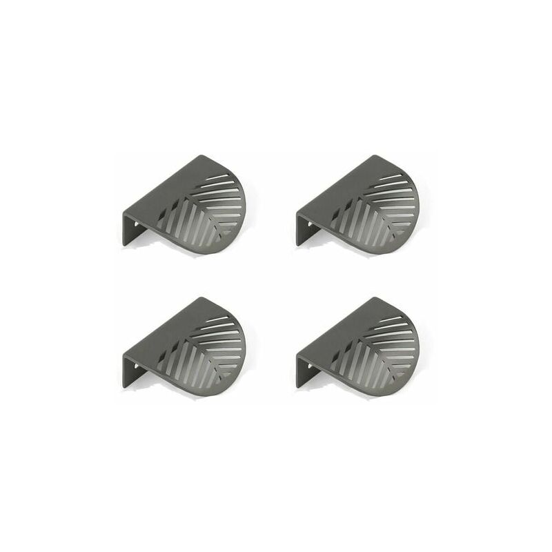 foto del prodotto confezione da 4 maniglie per mobili in ottone nero, per mobili da cucina, con un solo cassetto, senza perforazione, in lega di zinco, in rame