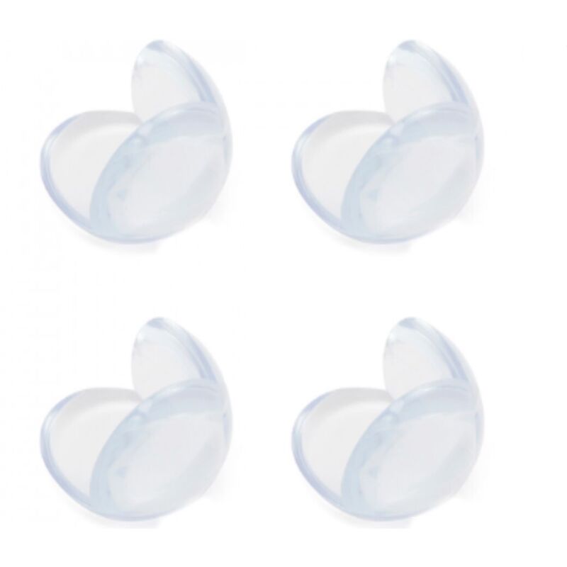 foto del prodotto confezione da 4 pezzi paraspigoli in silicone adesivi trasparenti 25mmx4mm
