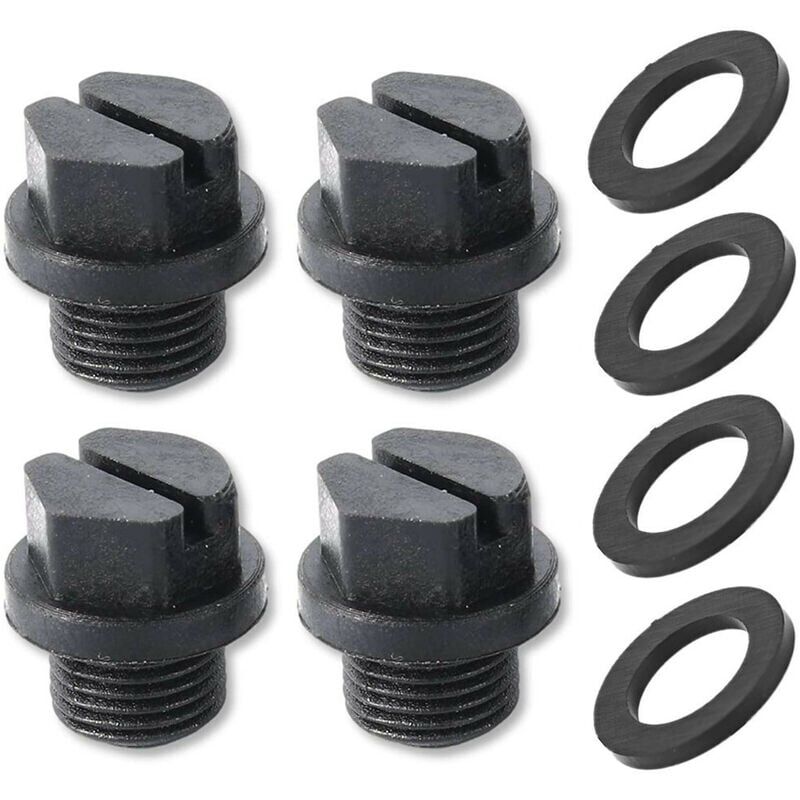 foto del prodotto confezione da 4 tappi di scarico con o ring tappo pompa filtri piscina tappo pompa di scarico piscina di ricambio spx1700fg per pompe hayward
