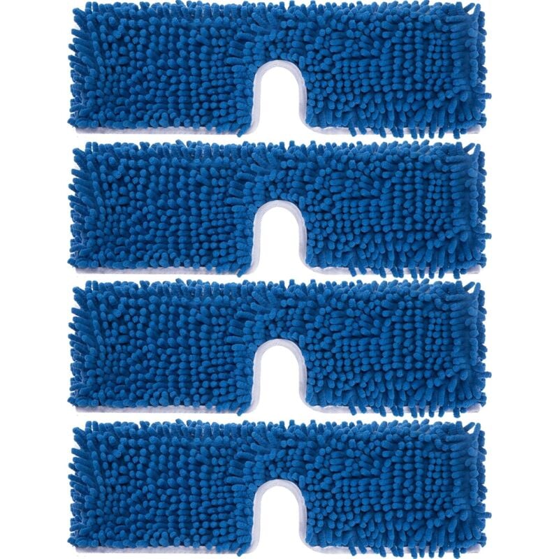 immagine 0 del prodotto confezione da 4 testine di ricambio imbottite per sistemi di mocio in microfibra a doppia azione, testine di ricambio per superfici bagnate e