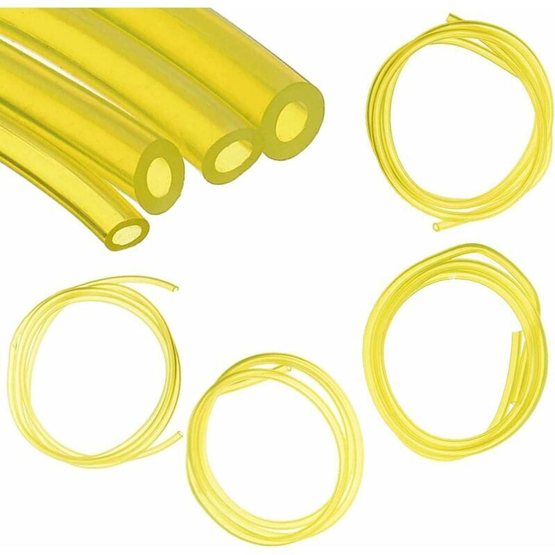 foto del prodotto confezione da 4 tubi flessibili per carburante, 4 misure di tubo per carburante 3x6mm 3x5mm 2,5x5mm 2x3,5mm 1,5 metri ciascuno per soffiatore per