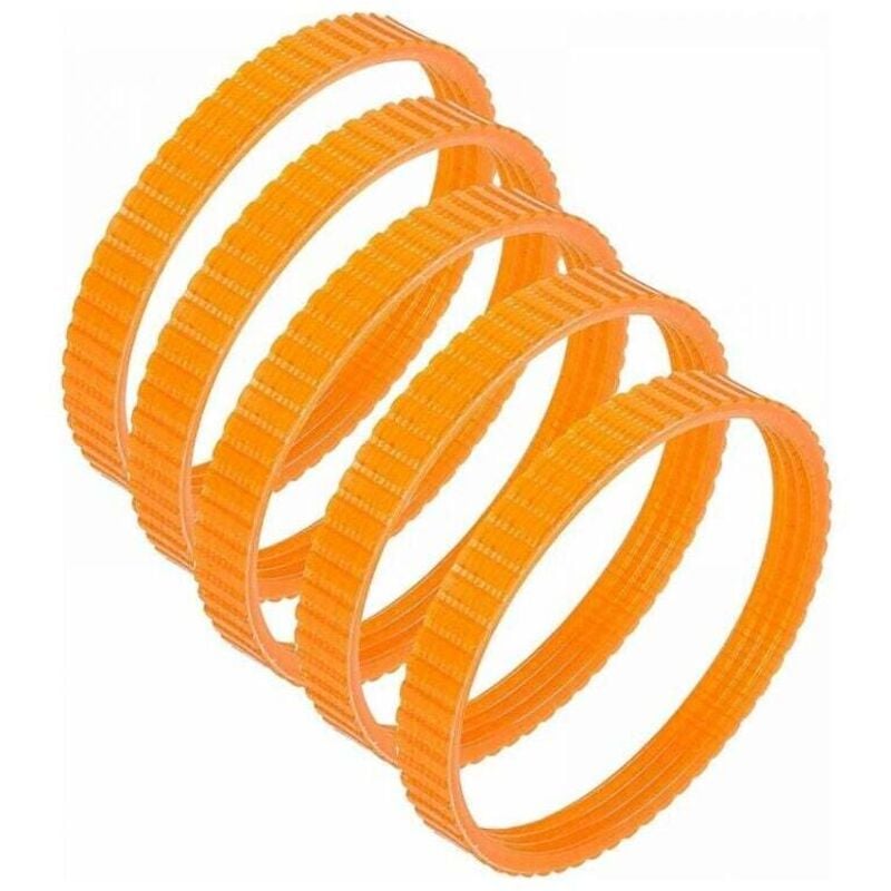 foto del prodotto confezione da 5 cinghie di trasmissione per pialla elettrica 1900b 9,6 mm arancione
