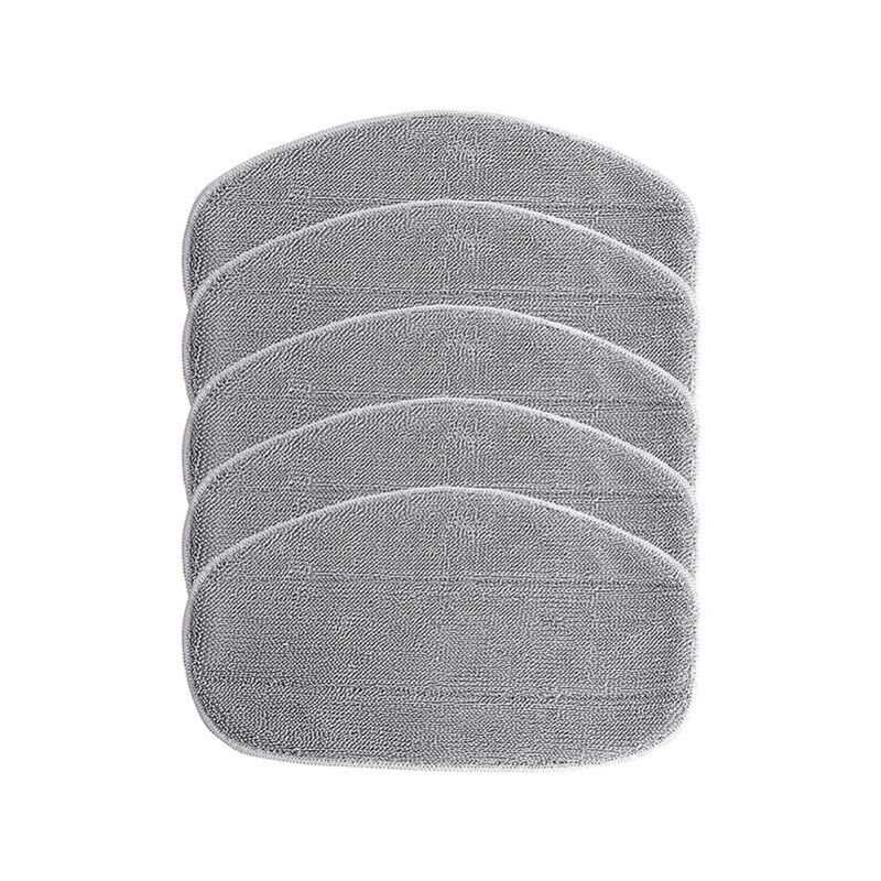 foto del prodotto confezione da 5 fodere di ricambio compatibili con pulitore a vapore e scopa a vapore leifheit cleantenso microfibra, grigio