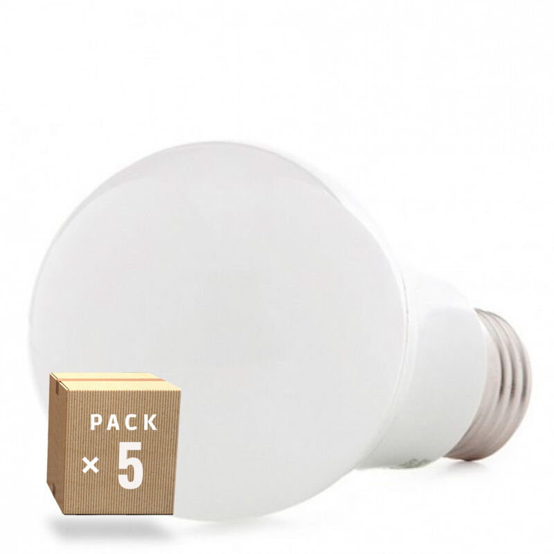foto del prodotto confezione da 5 lampadine led e27 9w 758lm 2700 k 40.000h ho ed b3 e27 9w ww pk5 ap 