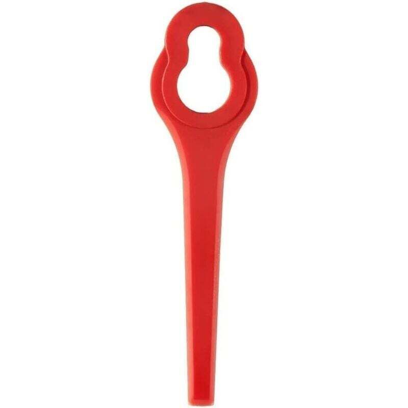 foto del prodotto confezione da 50 lame compatibili per tagliabordi ferrex aldi far 20 i, lame di ricambio per tagliabordi a batteria ferrex