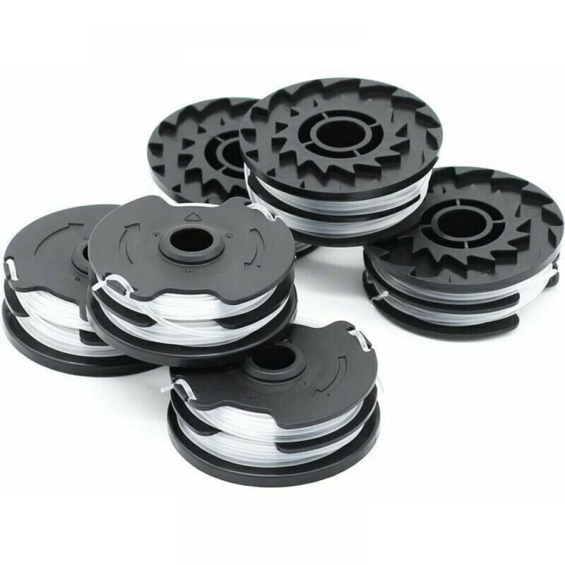 foto del prodotto confezione da 6 bobine di ricambio per tosaerba lidl parkside prta 20 li a1, b2, c3, prt 550 a1, a3, prt 300 a1 loy