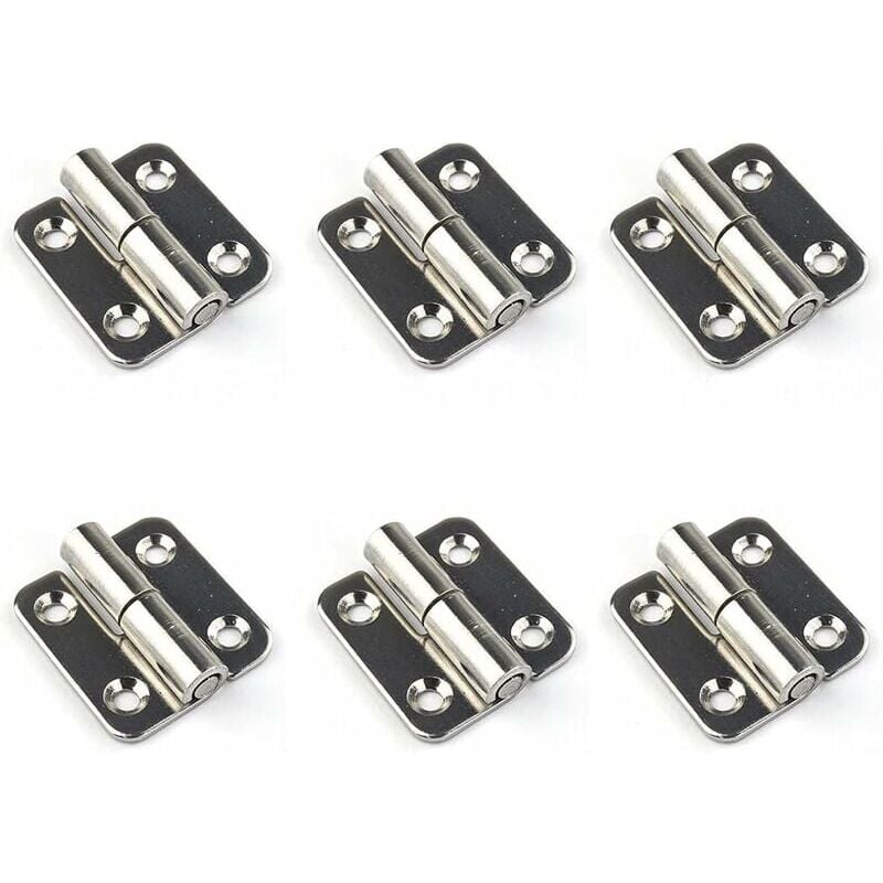 foto del prodotto confezione da 6 cerniere staccabili da 3,7 cm cerniere per porte rimovibili acciaio inossidabile 304 per mancini