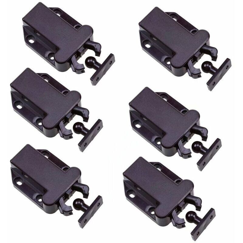 foto del prodotto confezione da 6 chiusure per mobili con rilascio a sfioramento chiusure per cassetti non magnetiche